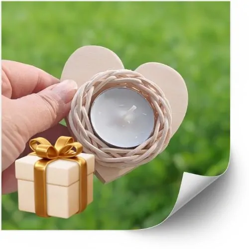 Svietnik srdiečko na opletanie